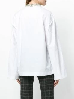 ETRO embellished lace-up blouse