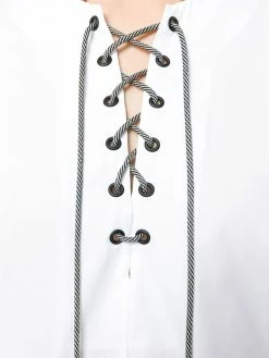 ETRO embellished lace-up blouse