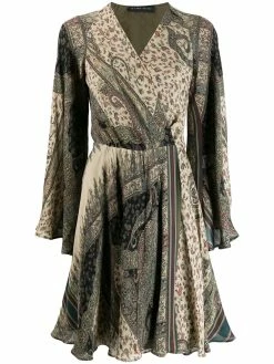 ETRO robe courte à manches longues