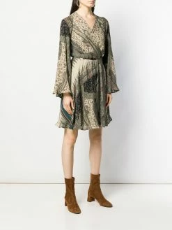 ETRO robe courte à manches longues