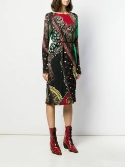 ETRO robe mi-longue à motif cachemire