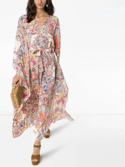 ETRO robe longue à motif cachemire