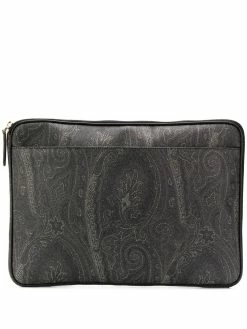 ETRO pochette d'ordinateur à motif cachemire