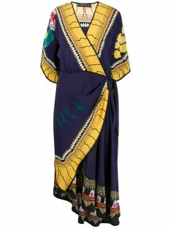 ETRO robe mi-longue imprimée à design portefeuille