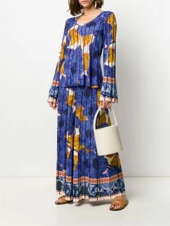 ETRO pantalon palazzo à fleurs