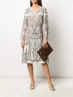 ETRO robe mi-longue à motif cachemire