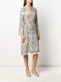 ETRO robe mi-longue à motif cachemire