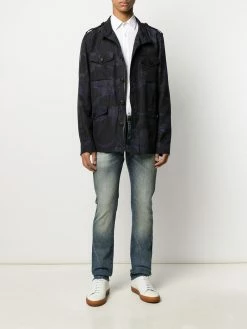 ETRO manteau fleuri à fermeture dissimulée