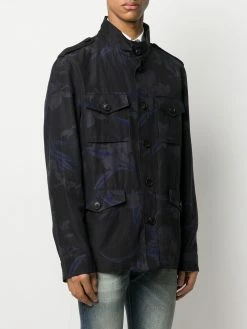 ETRO manteau fleuri à fermeture dissimulée