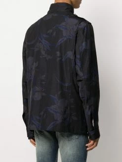 ETRO manteau fleuri à fermeture dissimulée