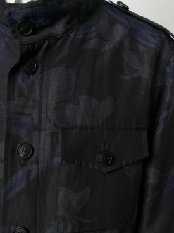 ETRO manteau fleuri à fermeture dissimulée