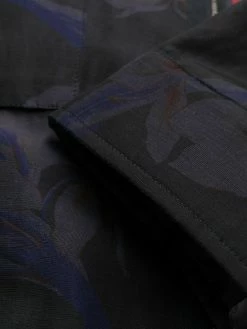 ETRO manteau fleuri à fermeture dissimulée