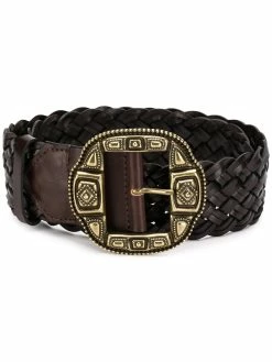 ETRO ceinture tissée à boucle gravée