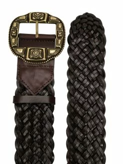 ETRO ceinture tissée à boucle gravée