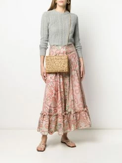 ETRO jupe fleurie à design superposé