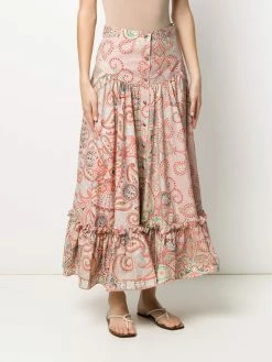 ETRO jupe fleurie à design superposé