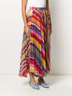 ETRO jupe plissée à rayures
