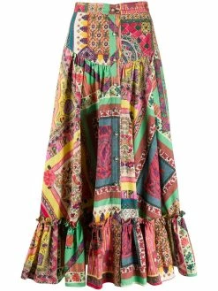 ETRO jupe mi-longue à design patchwork