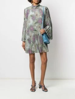 ETRO jupe plissée à motif cachemire