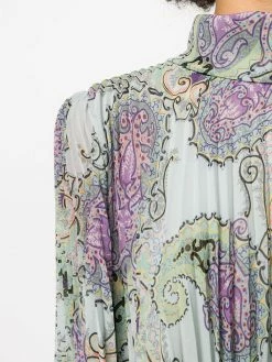 ETRO jupe plissée à motif cachemire