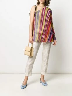 ETRO top plissé à rayures