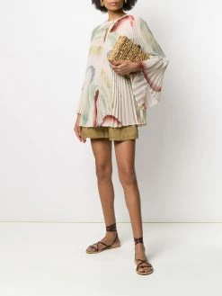 ETRO blouse plissée à imprimé abstrait