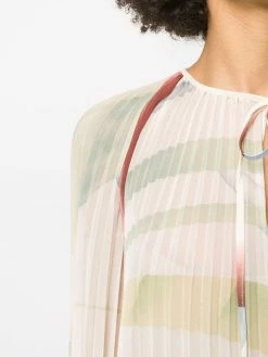 ETRO blouse plissée à imprimé abstrait