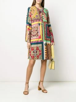 ETRO robe droite à design patchwork