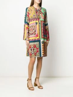 ETRO robe droite à design patchwork
