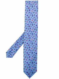 ETRO cravate en soie à motif cachemire