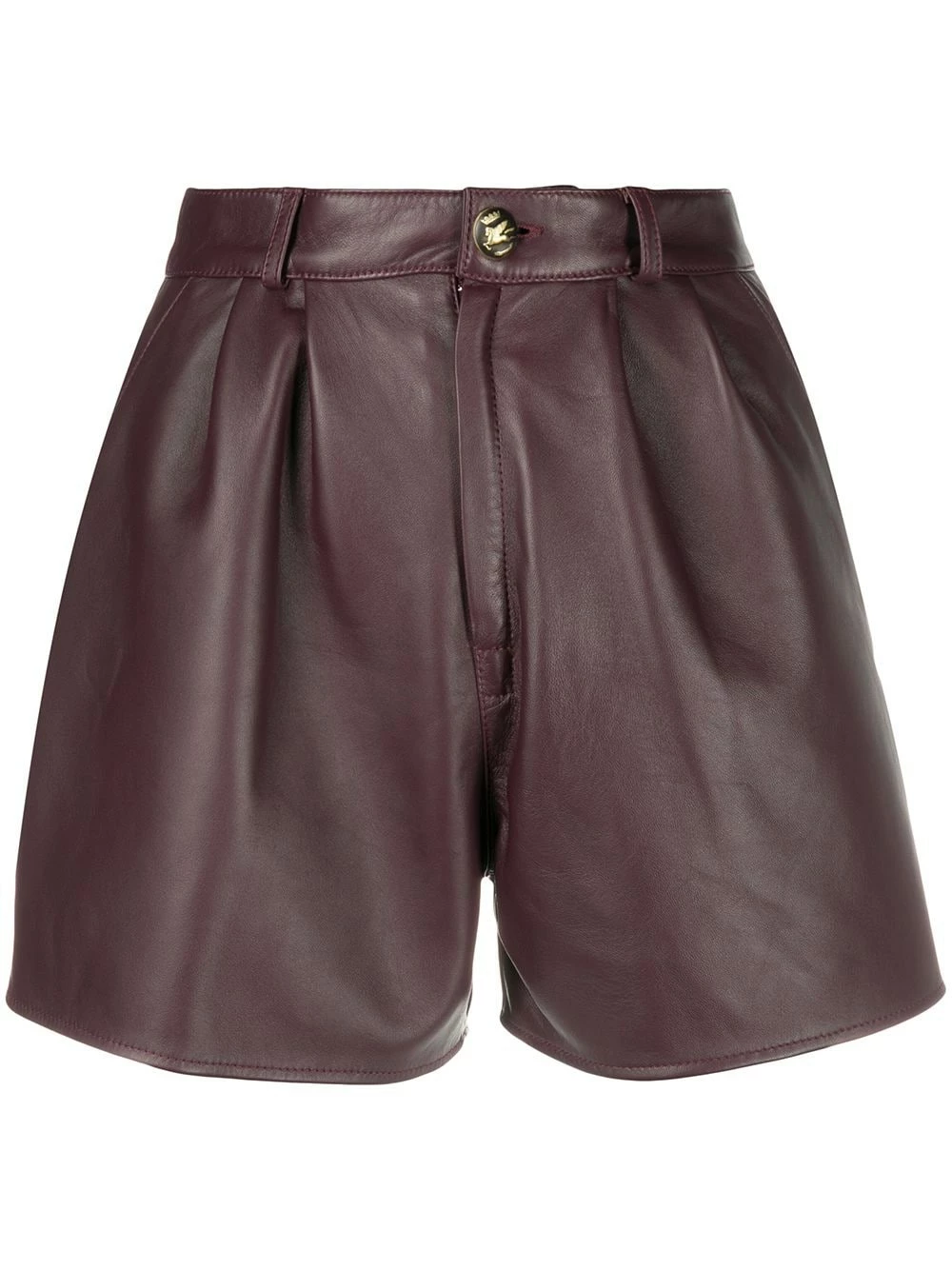 ETRO Shorts en cuir à pinces Meilleur Prix Garanti shorts en cuir & cuir artificiel femme 1 ETRO shorts en cuir à pinces