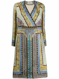 ETRO robe à imprimés multiples