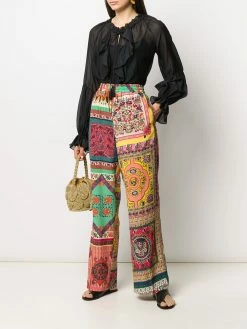 ETRO blouse transparente à volants