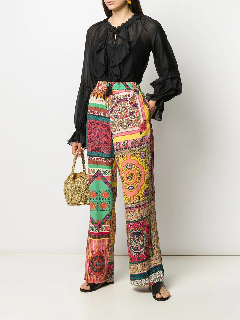 ETRO Blouse transparente à volants Prix Bradés blouses femme 2 ETRO blouse transparente à volants