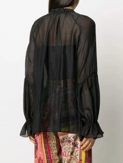 ETRO Blouse transparente à volants Prix Bradés blouses femme 8 ETRO blouse transparente à volants