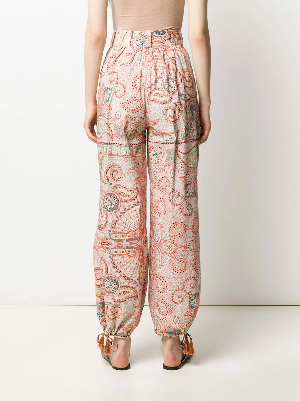 ETRO Pantalon imprimé à taille à lien de resserrage Prix Sacrifiés pantalons taille haute femme 4 ETRO pantalon imprimé à taille à lien de resserrage
