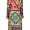 ETRO robe mi-longue à imprimé patchwork