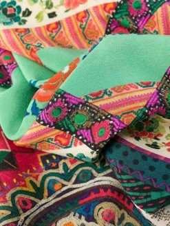 ETRO robe mi-longue à imprimé patchwork