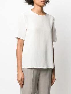 ETRO blouse en soie à effet métallisé