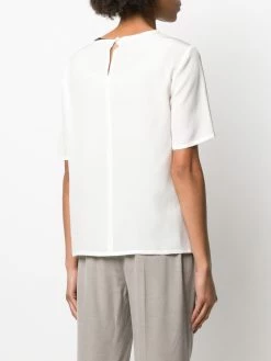 ETRO blouse en soie à effet métallisé