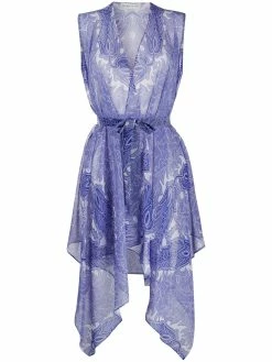 ETRO robe-portefeuille à motif cachemire