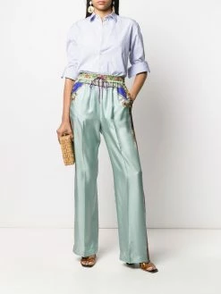 ETRO pantalon en satin imprimé