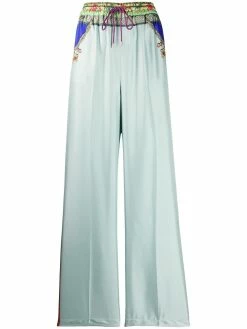 ETRO pantalon en satin imprimé