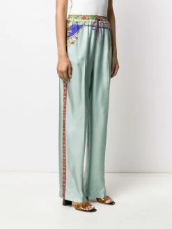 ETRO pantalon en satin imprimé