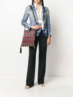 ETRO blazer droit à motif cachemire