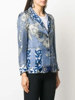 ETRO blazer droit à motif cachemire