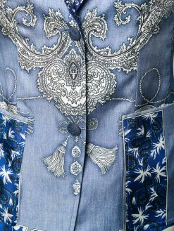 ETRO blazer droit à motif cachemire