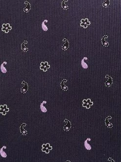 ETRO cravate en soie à motif cachemire