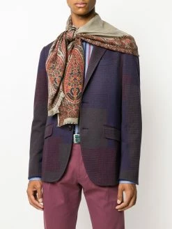 ETRO écharpe frangée à motif cachemire