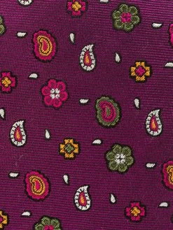 ETRO cravate en soie à motif cachemire